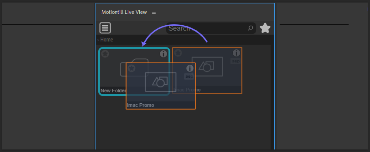 moving items in motiontill liveview